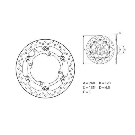 DISQUE DE FREIN AVANT BREMBO POUR HUSQVARNA