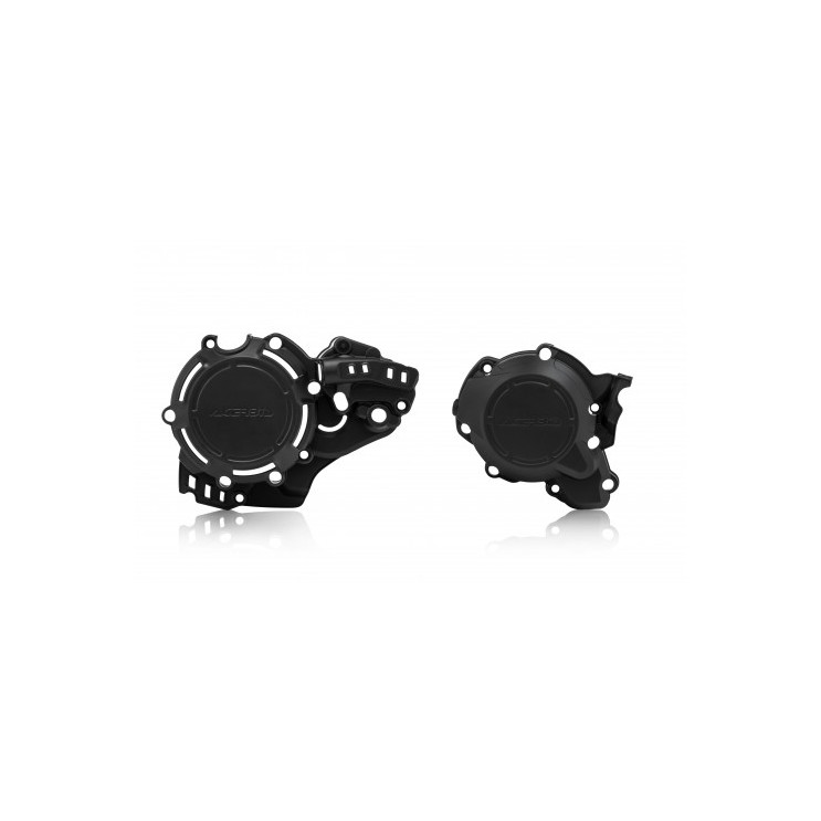 Kit de protections de carters d'allumage et d'embrayage noir ACERBIS pour Husqvarna 250/300 TE 2020 à 2021 Kit de protections de carters d'allumage et d'embrayage noir ACERBIS pour Husqvarna 250/300 TE 2020 à 2021