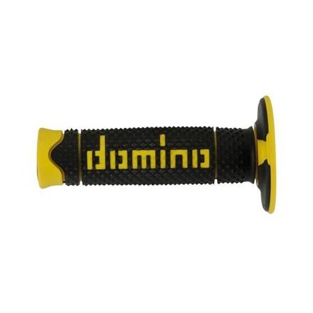 DOMINO Poignée En Caoutchouc Offroad Droite D.22 Mm L.126 Mm Ouvertes Gris - SZ A25041 C4052b7-0