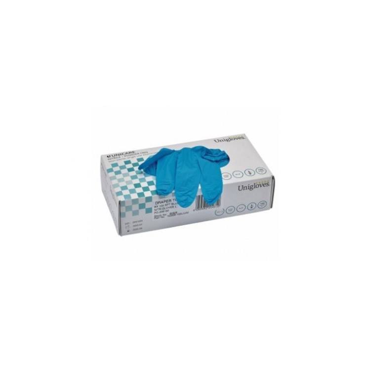 Gants nitrile d’atelier DRAPER bleu (100 pièces) L Gants nitrile d’atelier DRAPER bleu (100 pièces) L