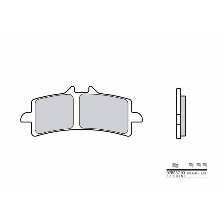 Plaquettes de frein BREMBO route métal fritté NUDA 900 2012 - 2014 Plaquettes de frein BREMBO route métal fritté NUDA 900 2012 - 2014