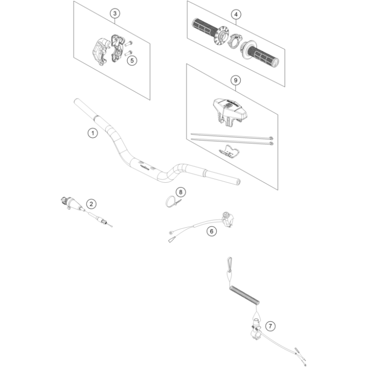 Guidon et commande HUSQVARNA 50 TC 2023
