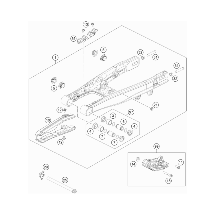 Bras oscillant HUSQVARNA 50 TC 2023