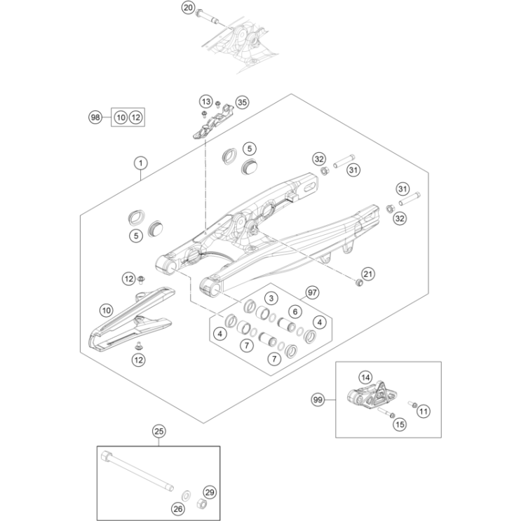 Bras oscillant HUSQVARNA 65 TC 2023