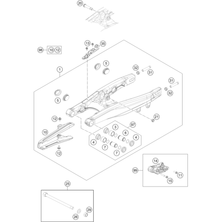 Bras oscillant HUSQVARNA 65...