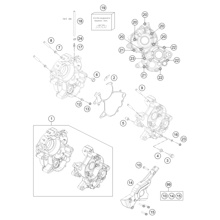 Carter moteur HUSQVARNA 65 TC 2023