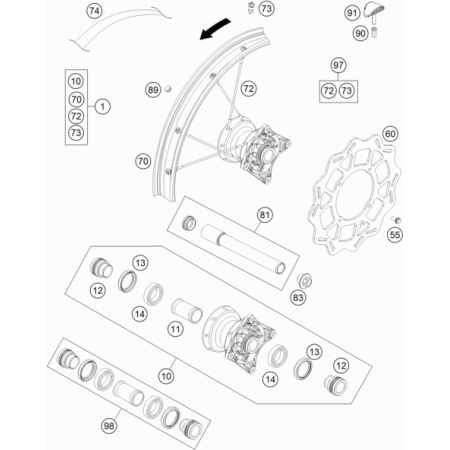 Roue avant HVA 85 TC 2023