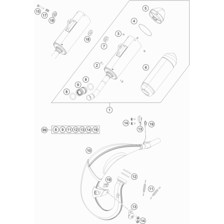 Echappement HUSQVARNA 85 TC...