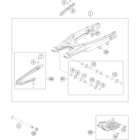 Bras oscillant HUSQVARNA...