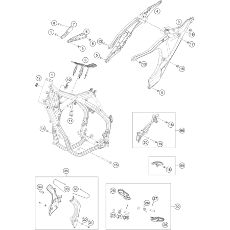 Cadre HUSQVARNA 250 TE 2023