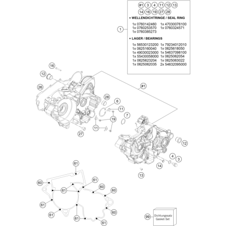 Carter moteur HUSQVARNA 250...