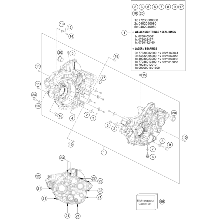 Carters moteurs HUSQVARNA 250 FE 2023