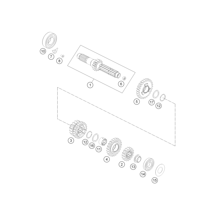Arbre primaire HUSQVARNA 250 FE 2023