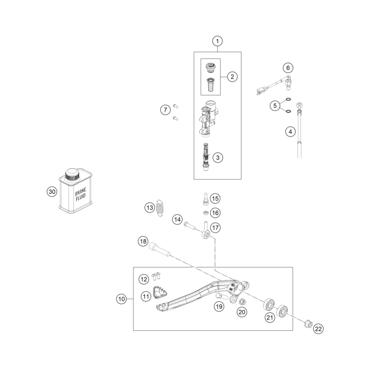 Maitre cylindre de frein AR HUSQVARNA 350 FE 2023