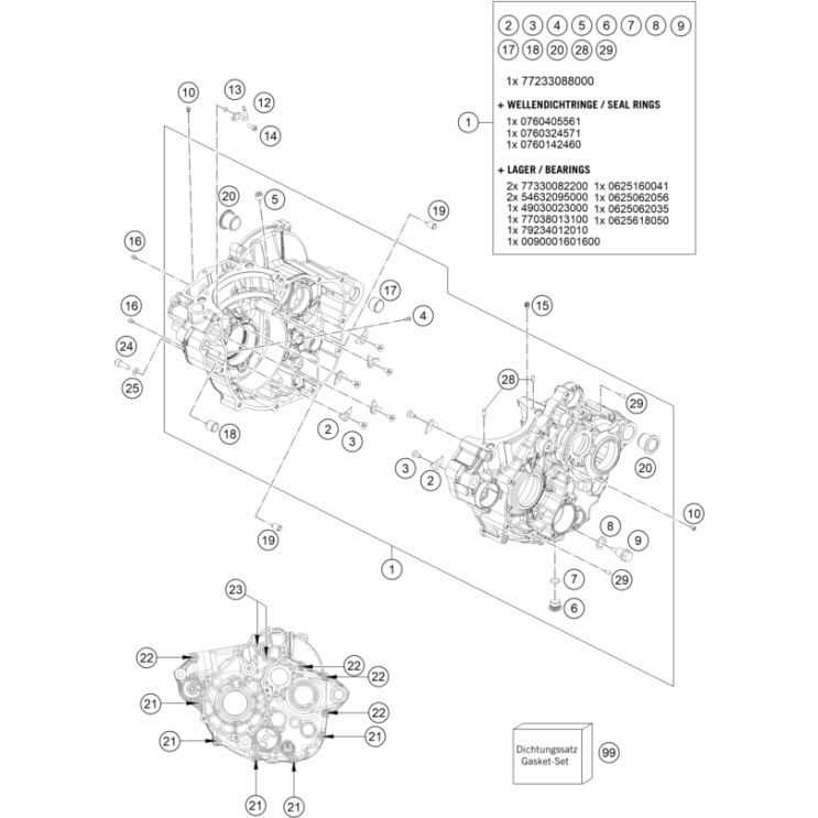Carter moteur HUSQVARNA 350 FE 2023