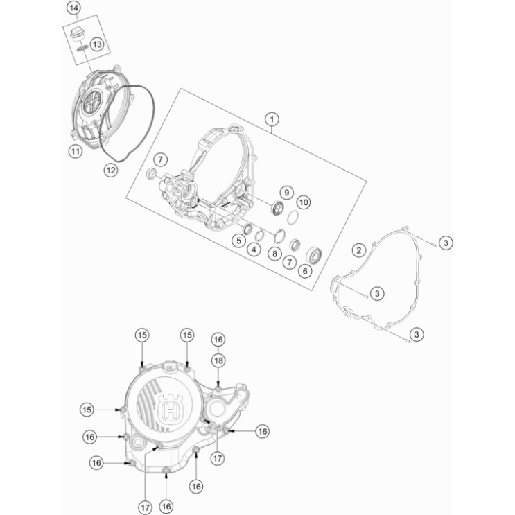 Carter d'embrayage HUSQVARNA 350 FE 2023