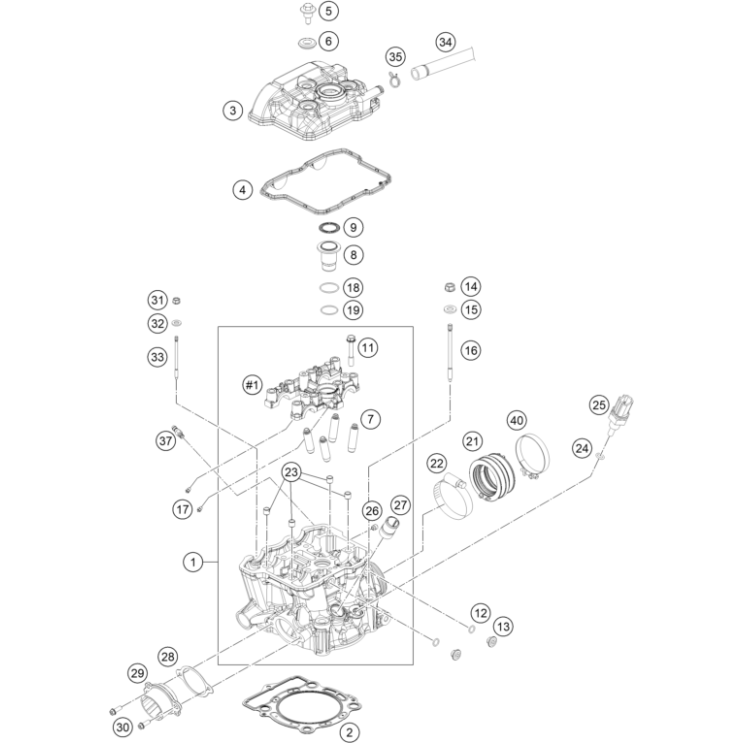 Culasse HUSQVARNA 350 FE 2023