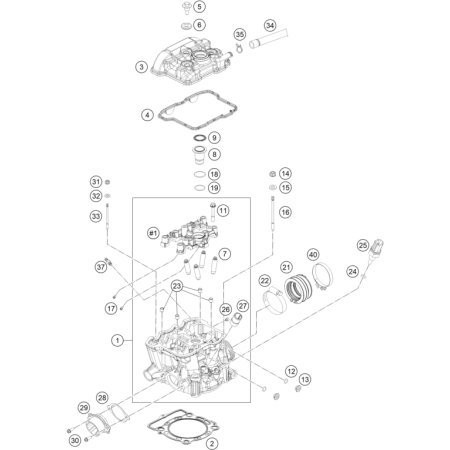 Culasse HUSQVARNA 350 FE 2023