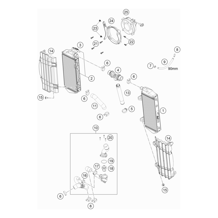 Circuit de refroidissement HVA 450 FE 2023