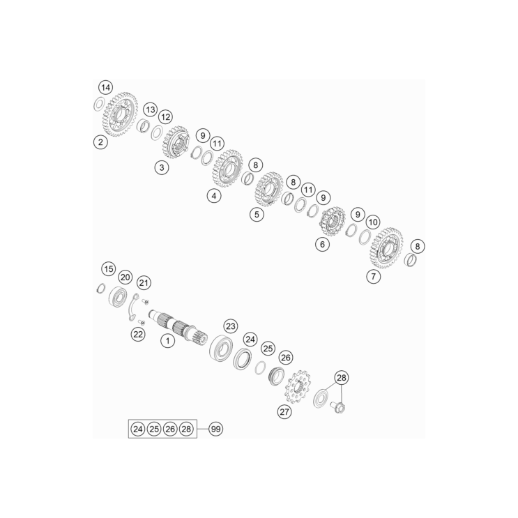 Arbre secondaire HVA 450 FE 2023