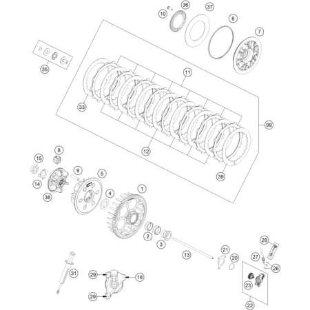 Embrayage HUSQVARNA 501 FE...