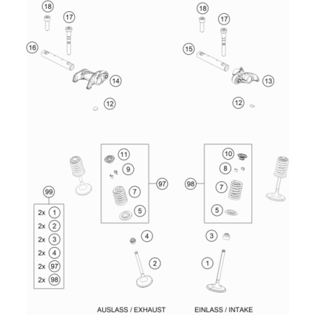 Soupapes HUSQVARNA 501 FE 2023