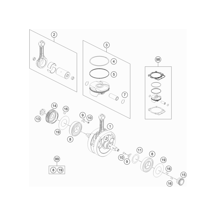 Embiellage piston HUSQVARNA 501 FE 2023