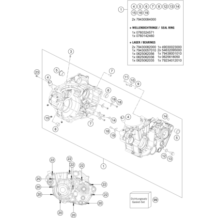 Carter moteur HUSQVARNA 501...