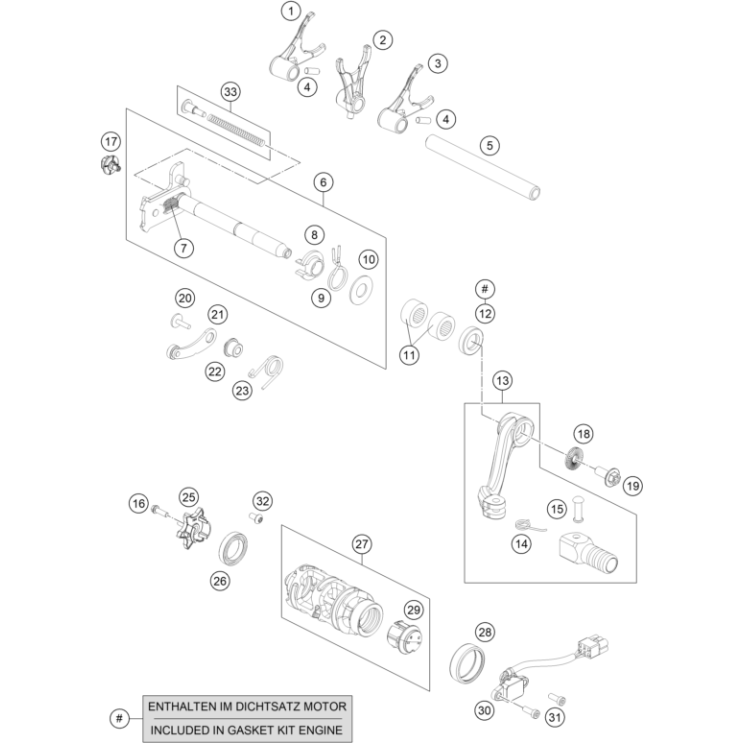 Mecanisme de selection HUSQVARNA 701 SM 2022