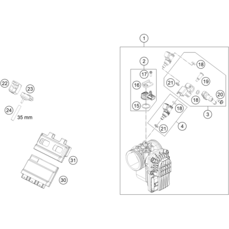 Corp d'injection HUSQVARNA...