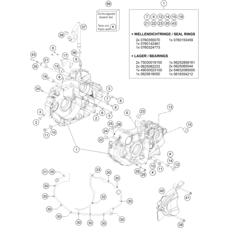 Carter moteur HUSQVARNA 701...