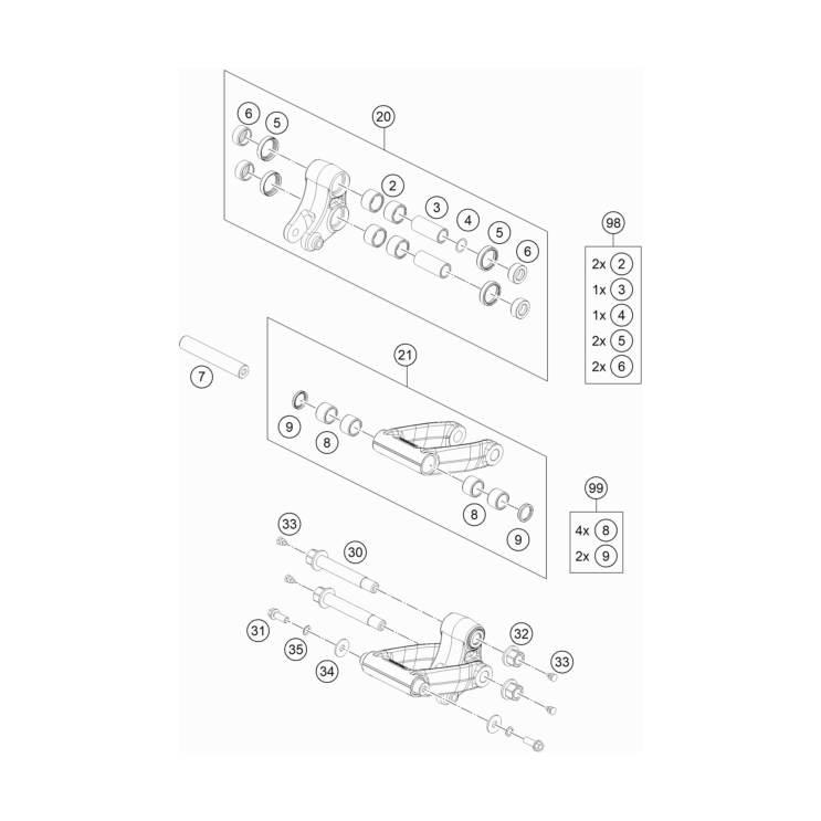 Biellettes de suspension HUSQVARNA 701 SM 2022