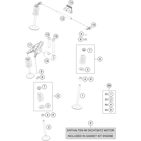 Soupapes HUSQVARNA 701...