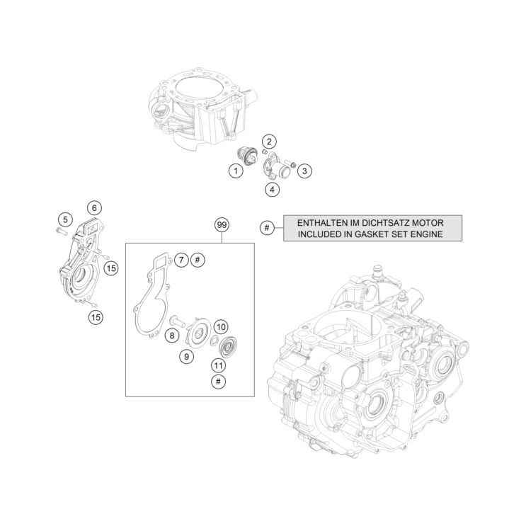 Pompe a eau HUSQVARNA 701 Enduro 2022
