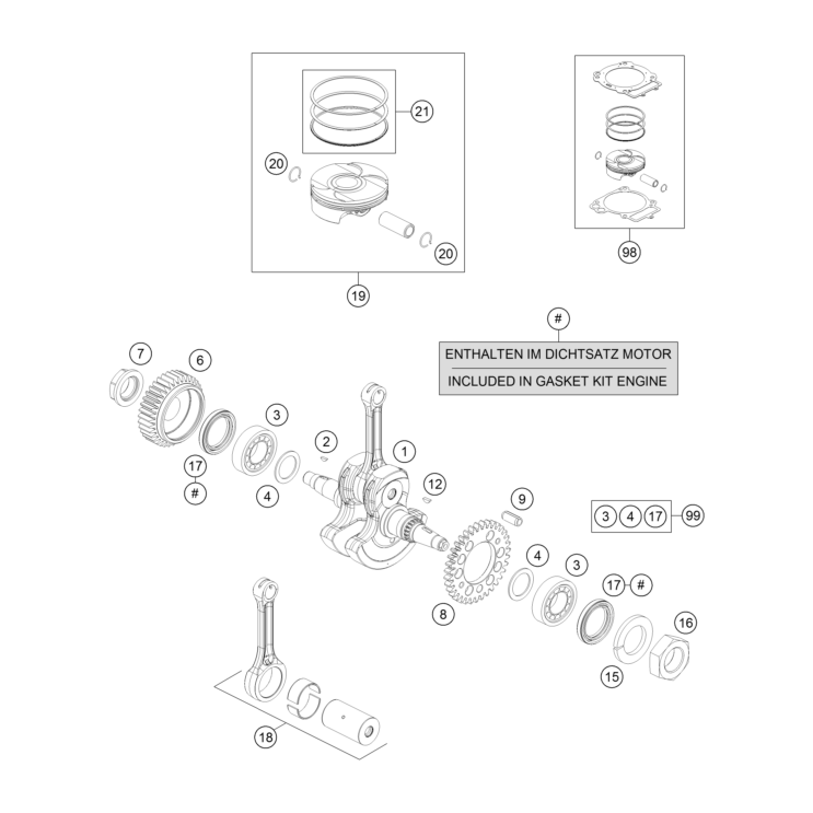 Embiellage piston HUSQVARNA 701 Enduro 2022