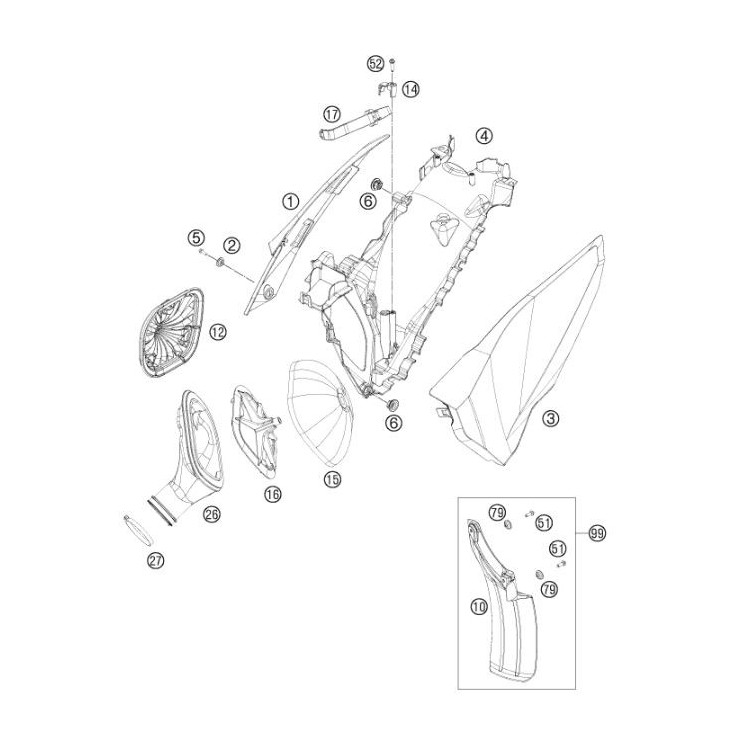 Filtre à air HVA 250 TE 2014