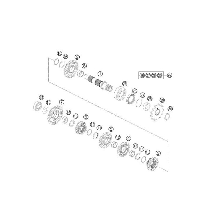 Arbre secondaire HVA 250 TE 2014