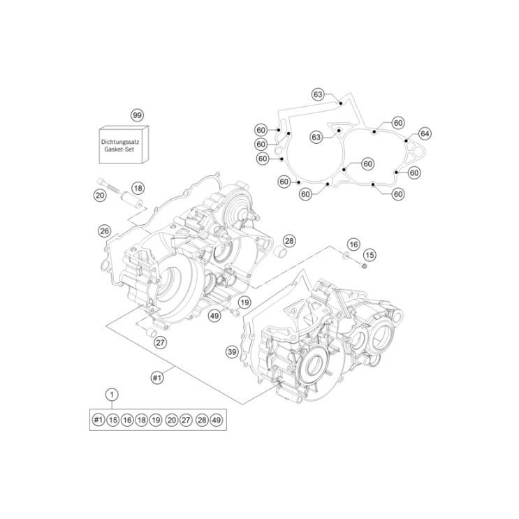 Carter moteur HVA 250 TE 2014