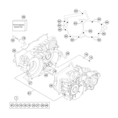 Carter moteur HVA 250 TE 2014