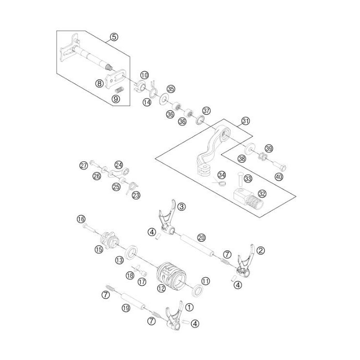 Mecanisme de selection HVA 250 TE 2014