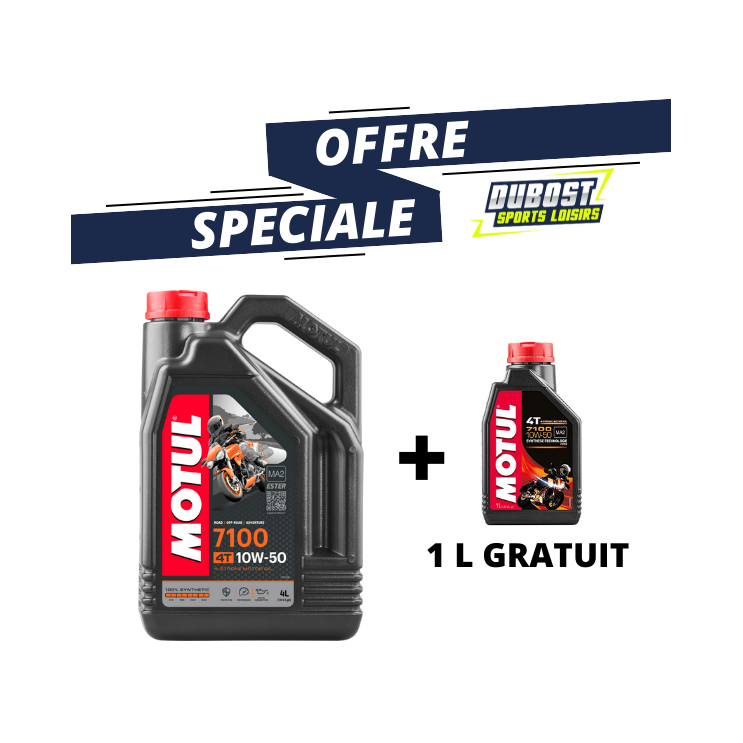 OFFRE SPECIALE : MOTUL 7100 10W50 4L + 1 LITRE GRATUIT