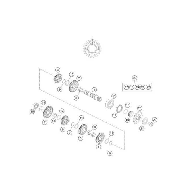 Boîte de vitesse II - arbre de sortie