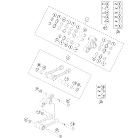 BIELLETTES DE SUSPENSIONS