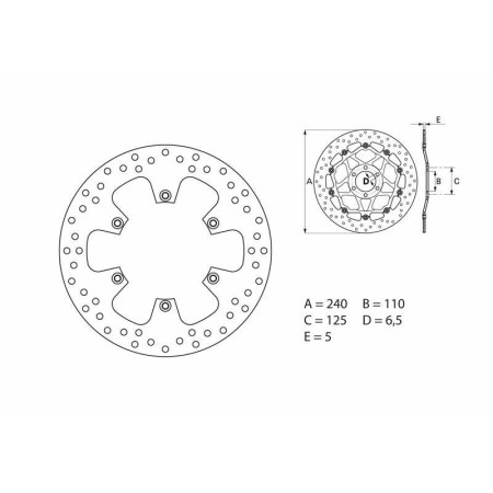 Disque de frein BREMBO Oro fixe 701 sm 2016-22