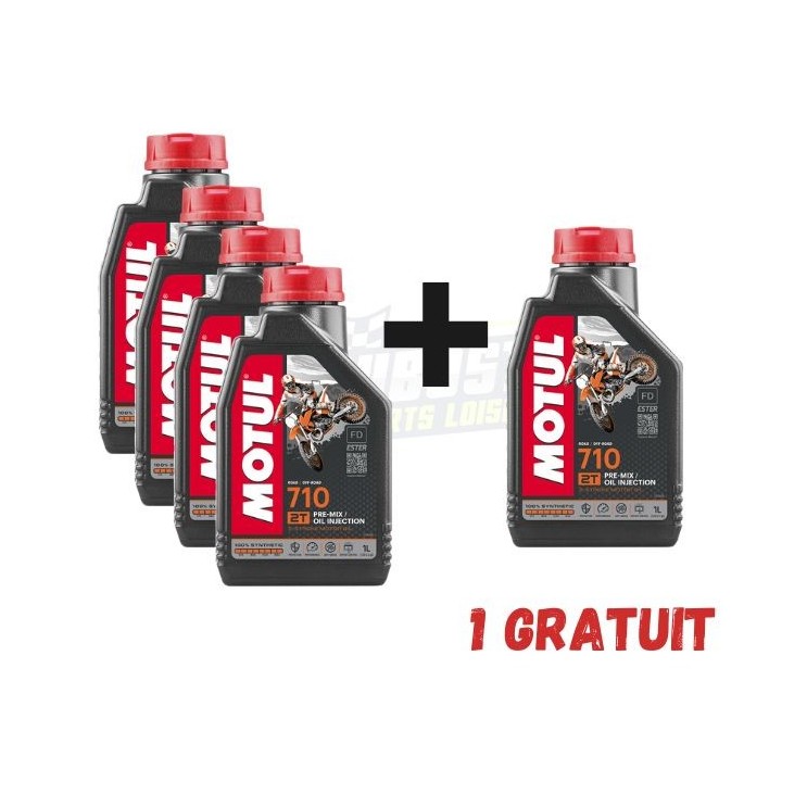 Pack Motul 710 2 Temps 4+1 gratuit pour Sherco Pack Motul 710 2 Temps 4+1 gratuit pour Sherco