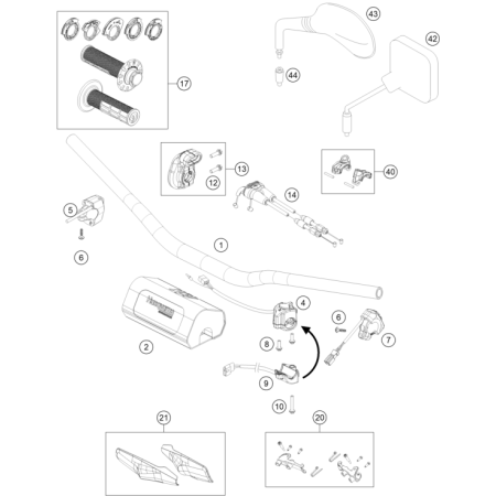 GUIDON, COMMANDES HUSQVARNA...