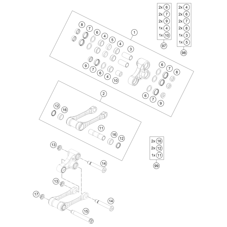 BIELETTE DE SUSPENSIONS HUSQVARNA 250 FE 2024