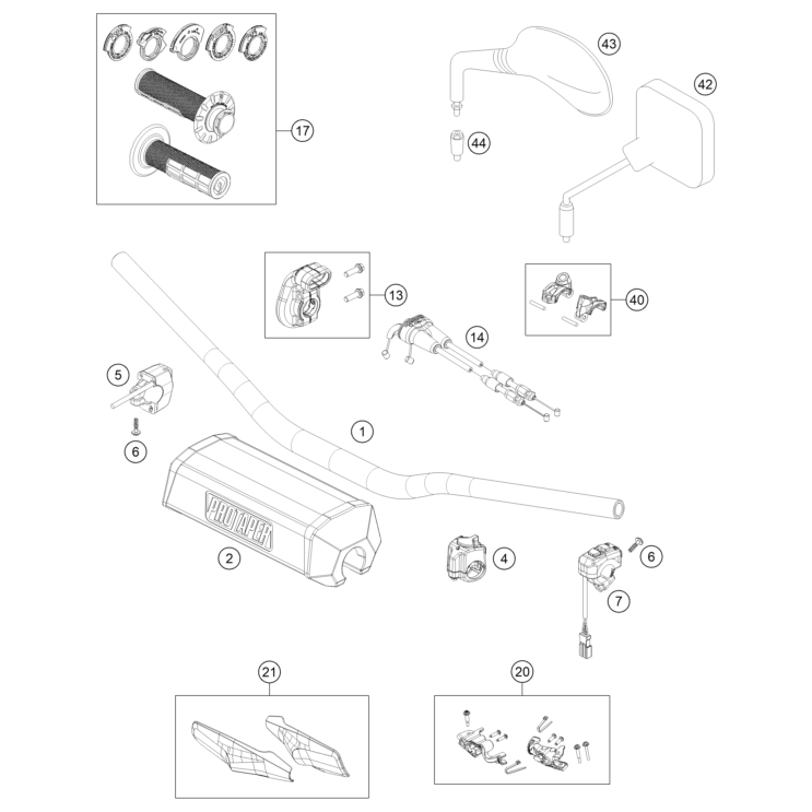 GUIDON COMMANDES HUSQVARNA 350 FE PRO 2024