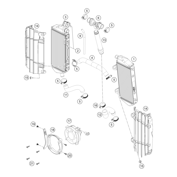 SYSTEME DE REFROIDISSEMENT HUSQVARNA 450 FE 2024