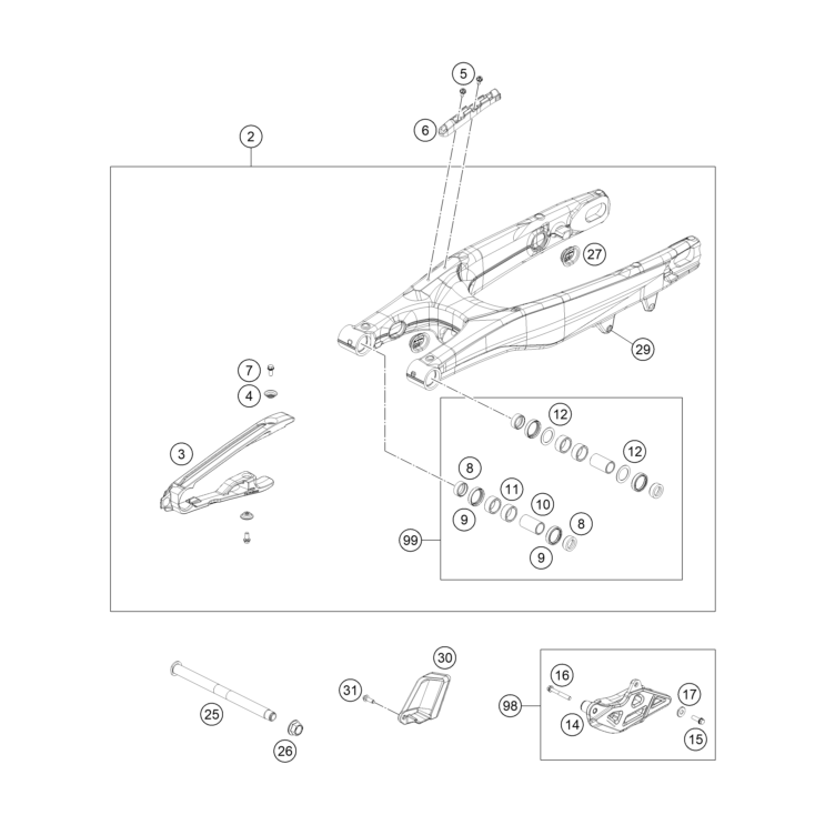 BRAS OSCILLANT HUSQVARNA 450 FS 2024